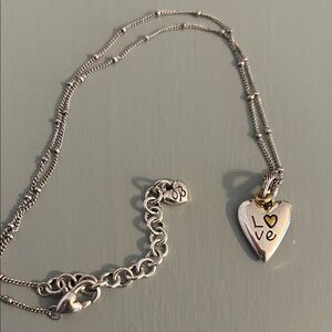 Brighton Silver and Gold Heart Necklace